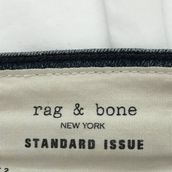 Rag & Bone Standard Issue Fit 2 Slim Leg Jean Men 30x26 Blue Button Fly Low Rise - Picture 3 of 15